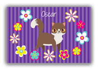 Thumbnail for Personalized Cats Canvas Wrap & Photo Print XII - Purple Background - Cat II - Front View