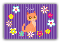 Thumbnail for Personalized Cats Canvas Wrap & Photo Print XII - Purple Background - Cat VII - Front View