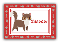 Thumbnail for Personalized Cats Canvas Wrap & Photo Print XIV - Red Background - Cat II - Front View