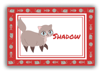 Thumbnail for Personalized Cats Canvas Wrap & Photo Print XIV - Red Background - Cat III - Front View