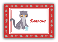 Thumbnail for Personalized Cats Canvas Wrap & Photo Print XIV - Red Background - Cat IV - Front View