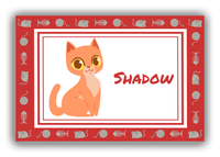 Thumbnail for Personalized Cats Canvas Wrap & Photo Print XIV - Red Background - Cat VII - Front View