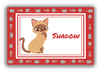 Thumbnail for Personalized Cats Canvas Wrap & Photo Print XIV - Red Background - Cat VIII - Front View