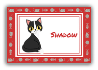 Thumbnail for Personalized Cats Canvas Wrap & Photo Print XIV - Red Background - Cat IX - Front View