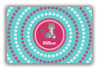 Thumbnail for Personalized Cats Canvas Wrap & Photo Print XV - Teal Background - Cat IV - Front View