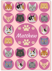 Thumbnail for Personalized Cats Journal I - Pink Background - Front View