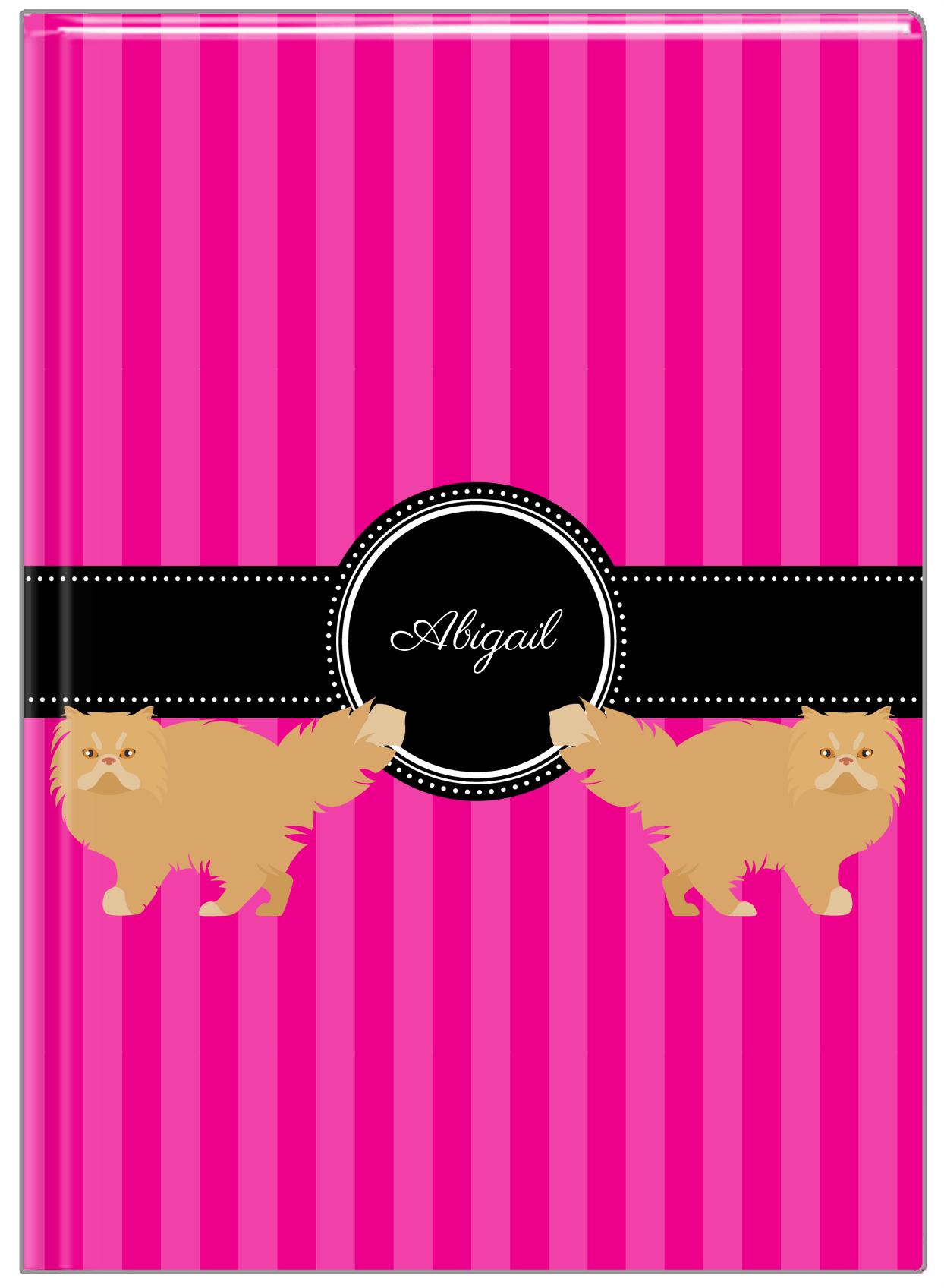 Personalized Cats Journal II - Pink Background - Cat II - Front View