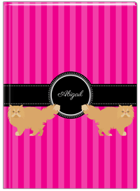 Thumbnail for Personalized Cats Journal II - Pink Background - Cat II - Front View