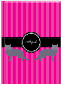 Thumbnail for Personalized Cats Journal II - Pink Background - Cat X - Front View