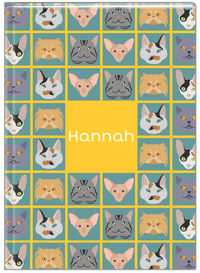 Thumbnail for Personalized Cats Journal V - Yellow Background - Front View