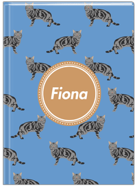 Thumbnail for Personalized Cats Journal VI - Blue Background - Cat V - Front View