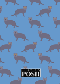 Thumbnail for Personalized Cats Journal VI - Blue Background - Cat X - Back View