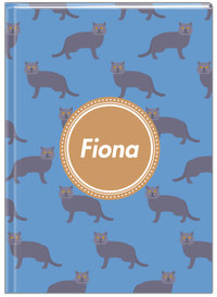 Thumbnail for Personalized Cats Journal VI - Blue Background - Cat X - Front View