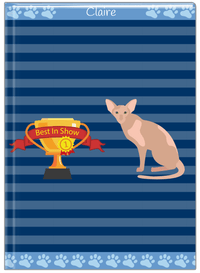 Thumbnail for Personalized Cats Journal VIII - Blue Background - Cat IV - Front View