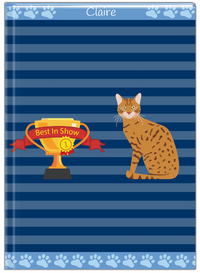 Thumbnail for Personalized Cats Journal VIII - Blue Background - Cat VIII - Front View
