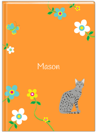 Thumbnail for Personalized Cats Journal IX - Orange Background - Cat III - Front View