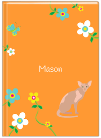 Thumbnail for Personalized Cats Journal IX - Orange Background - Cat IV - Front View