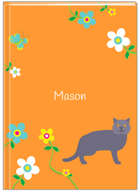 Thumbnail for Personalized Cats Journal IX - Orange Background - Cat X - Front View