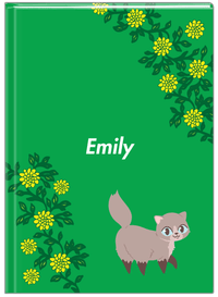 Thumbnail for Personalized Cats Journal XI - Green Background - Cat III - Front View