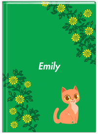 Thumbnail for Personalized Cats Journal XI - Green Background - Cat VII - Front View