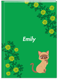 Thumbnail for Personalized Cats Journal XI - Green Background - Cat VIII - Front View