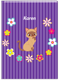 Thumbnail for Personalized Cats Journal XII - Purple Background - Cat VIII - Front View
