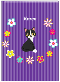Thumbnail for Personalized Cats Journal XII - Purple Background - Cat IX - Front View