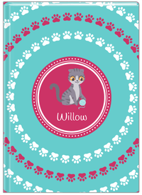 Thumbnail for Personalized Cats Journal XV - Teal Background - Cat IV - Front View