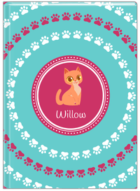 Thumbnail for Personalized Cats Journal XV - Teal Background - Cat VII - Front View