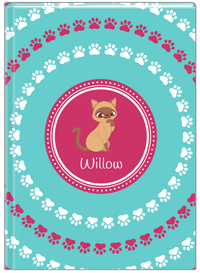 Thumbnail for Personalized Cats Journal XV - Teal Background - Cat VIII - Front View