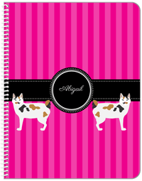 Thumbnail for Personalized Cats Notebook II - Pink Background - Cat I - Front View