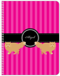 Thumbnail for Personalized Cats Notebook II - Pink Background - Cat II - Front View