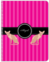 Thumbnail for Personalized Cats Notebook II - Pink Background - Cat IV - Front View