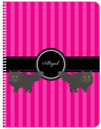 Thumbnail for Personalized Cats Notebook II - Pink Background - Cat VI - Front View