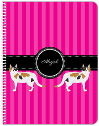 Thumbnail for Personalized Cats Notebook II - Pink Background - Cat VII - Front View