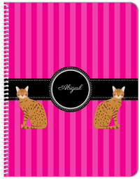 Thumbnail for Personalized Cats Notebook II - Pink Background - Cat VIII - Front View