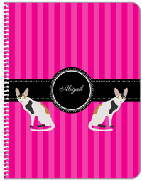 Thumbnail for Personalized Cats Notebook II - Pink Background - Cat IX - Front View
