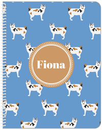 Thumbnail for Personalized Cats Notebook VI - Blue Background - Cat I - Front View