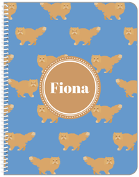 Thumbnail for Personalized Cats Notebook VI - Blue Background - Cat II - Front View