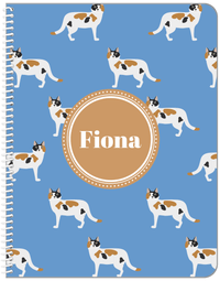 Thumbnail for Personalized Cats Notebook VI - Blue Background - Cat VII - Front View