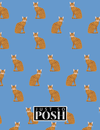 Thumbnail for Personalized Cats Notebook VI - Blue Background - Cat VIII - Back View