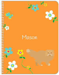 Thumbnail for Personalized Cats Notebook IX - Orange Background - Cat II - Front View