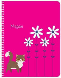 Thumbnail for Personalized Cats Notebook X - Pink Background - Cat II - Front View