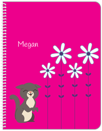 Thumbnail for Personalized Cats Notebook X - Pink Background - Cat V - Front View