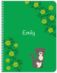 Thumbnail for Personalized Cats Notebook XI - Green Background - Cat V - Front View