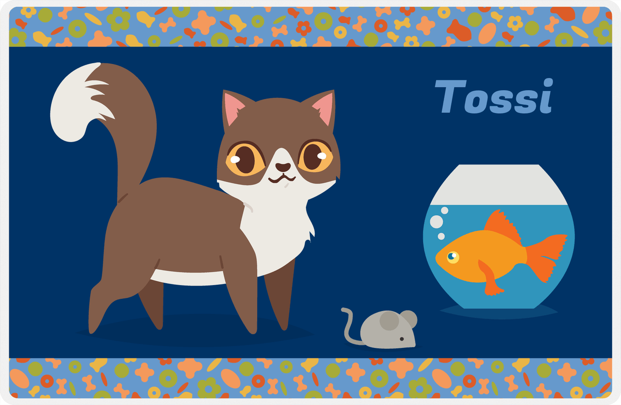 Personalized Cats Placemat VII - Fish Bowl - Cat II -  View