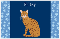 Thumbnail for Personalized Cats Placemat IV - Blue Background - Cat VIII -  View