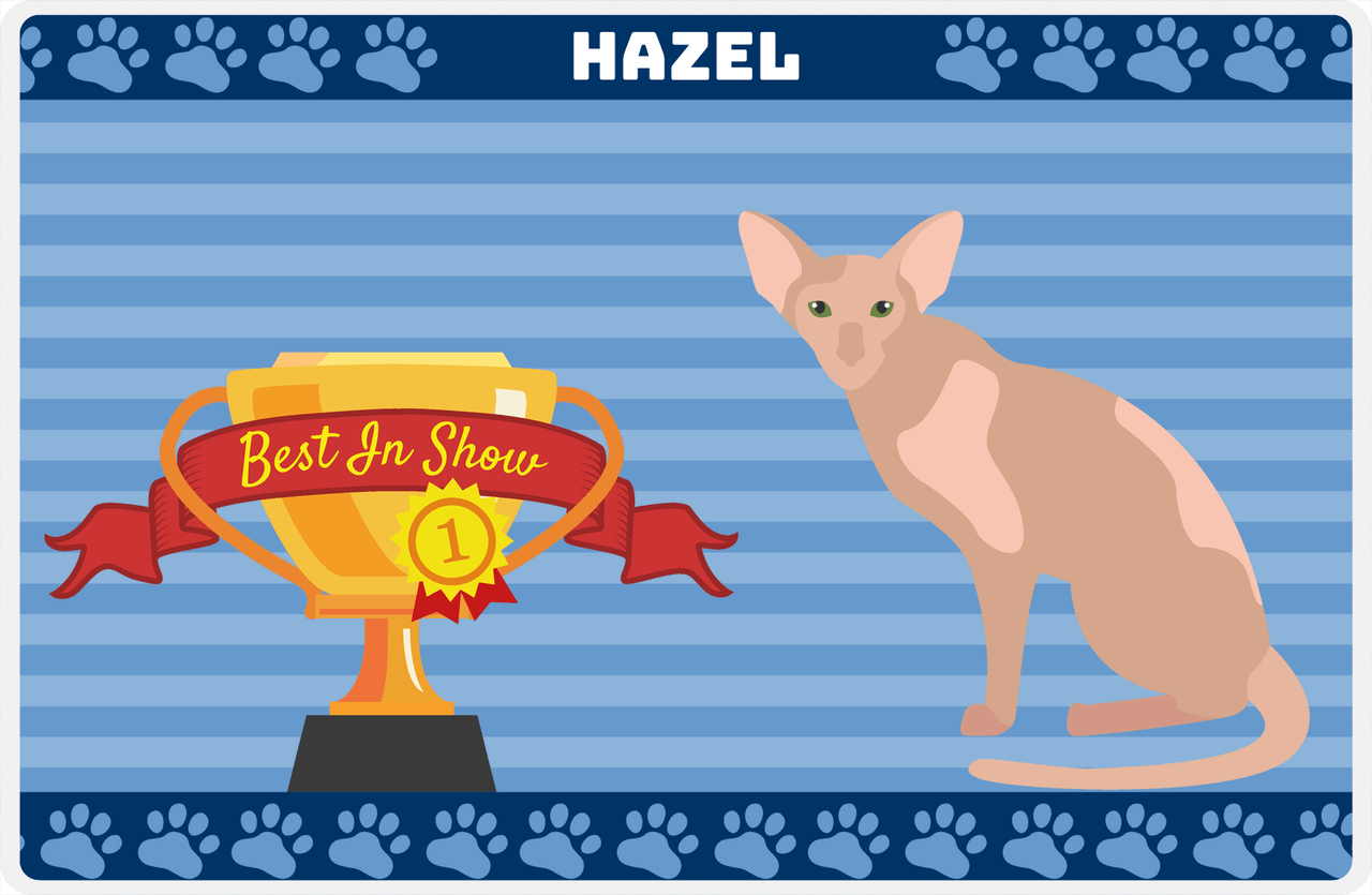 Personalized Cats Placemat VIII - Best In Show - Cat IV -  View