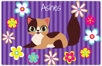 Thumbnail for Personalized Cats Placemat XII - Circle of Flowers - Cat I -  View