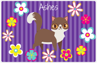 Thumbnail for Personalized Cats Placemat XII - Circle of Flowers - Cat II -  View